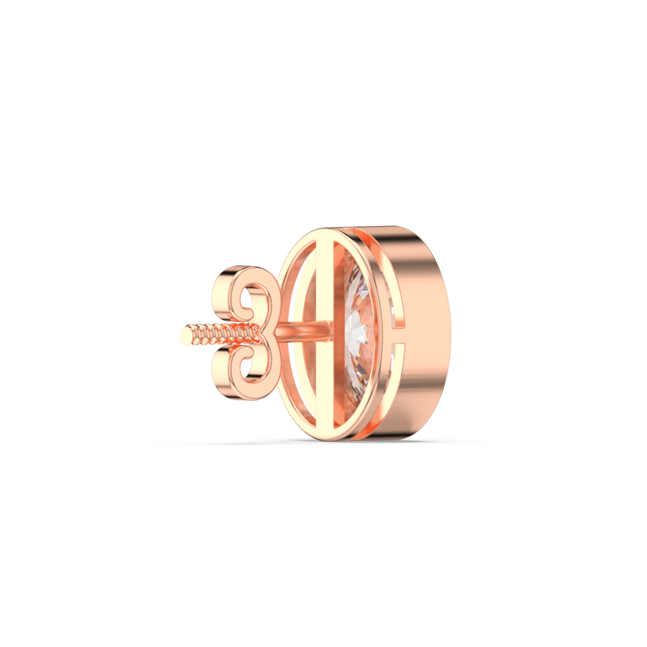 Bezel Set Oval Diamond Studs - Fine Diamond Jewellery by Sapphiro