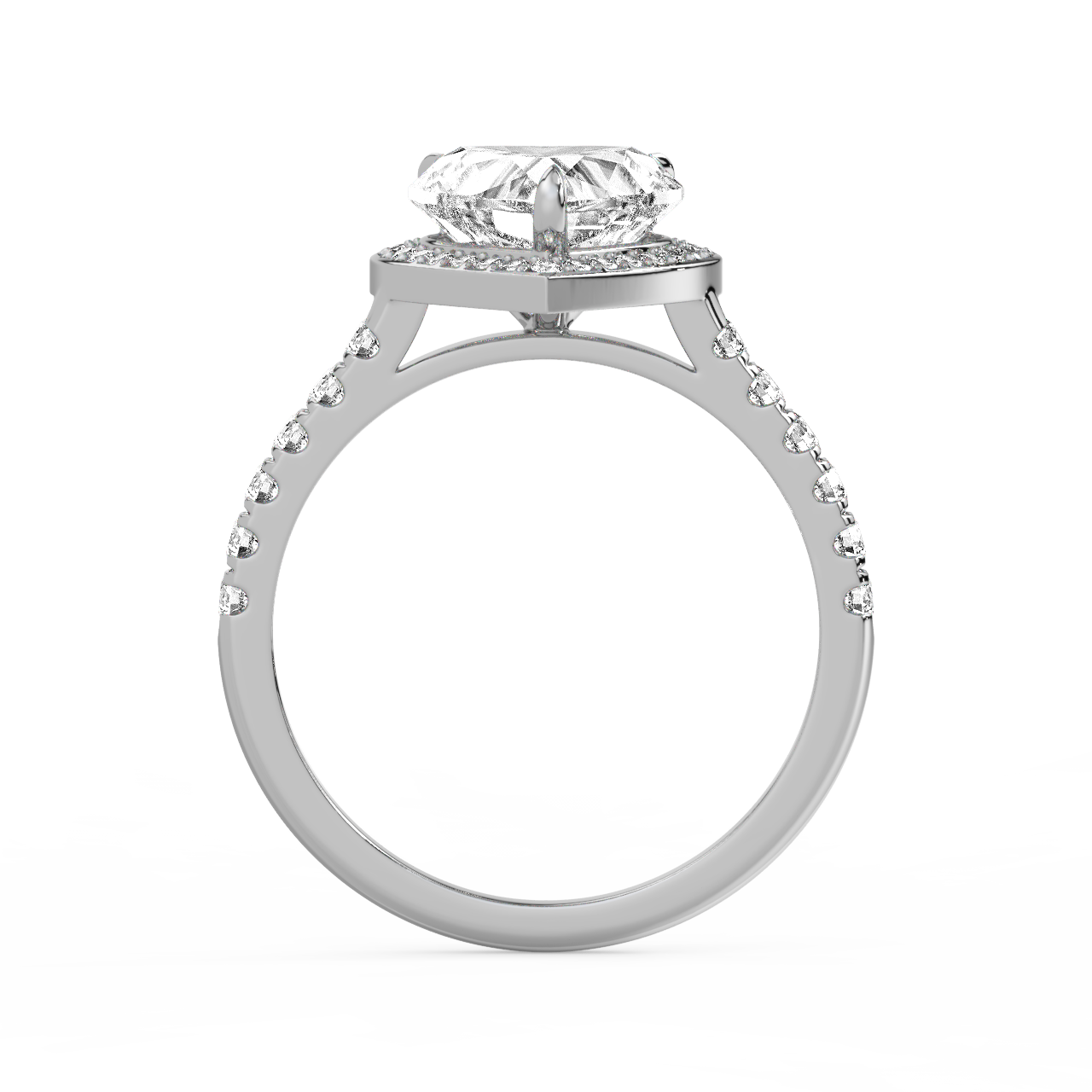 Heart Halo Diamond Ring - Fine Diamond Jewellery by Sapphiro