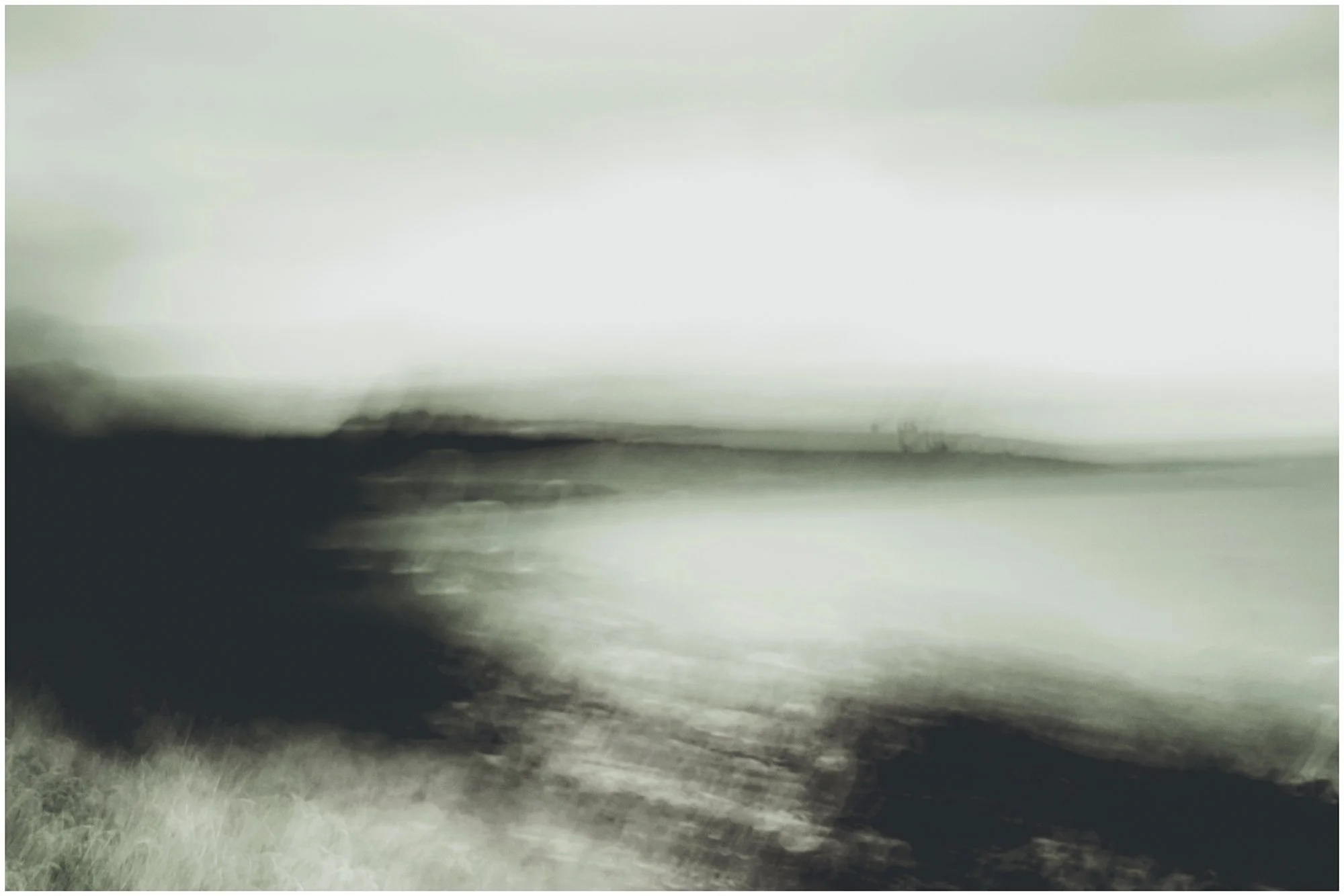 subjective-view-bay a white lit bay in northumbria by Frankie McAllister
