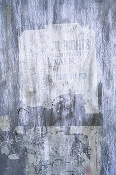 Multilayered torn posters