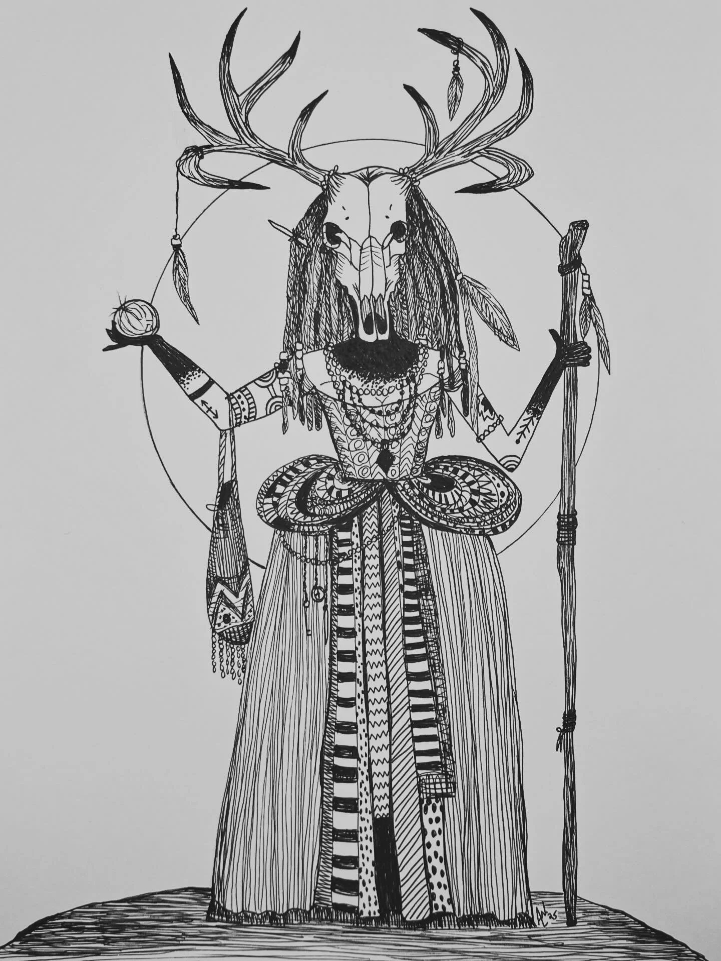 INKTOBER 2025 DAY 5: DEER 🦌💀

@inktober #inktober #inktober2025 #inktober2025deer #artist #art #illustrator #deer #skull #voodoo #witch #darkart #darkarts