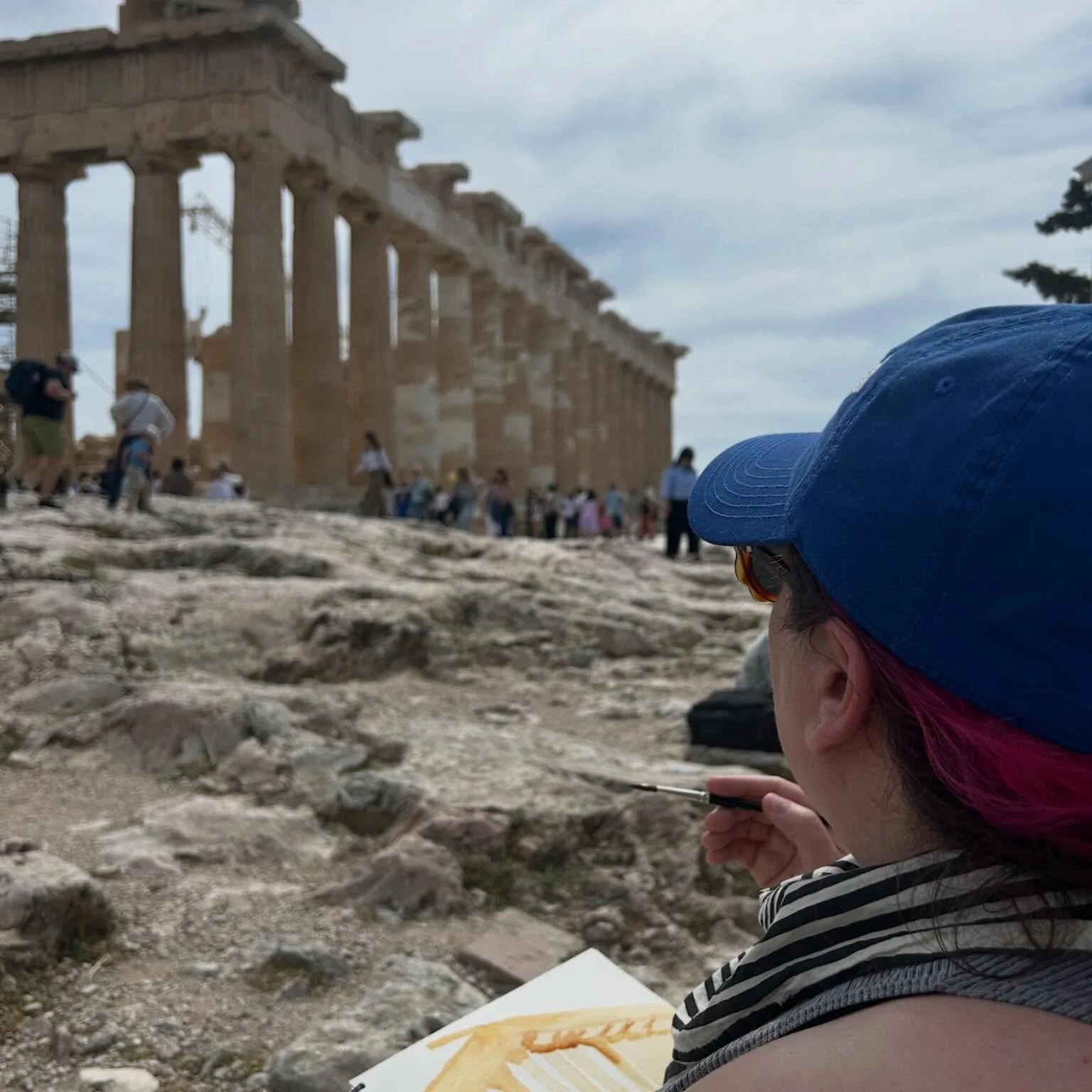 Art I got to make in Greece! 🥹

- Painting and drawing of The Parthenon, Athens
- Drawing of the Caryatids from the Erechtheion, Athens
- Mykonos windmills (and donkey!)
- Statue of Nike from the ancient city of Ephesus, Turkey
- Alleged house of th