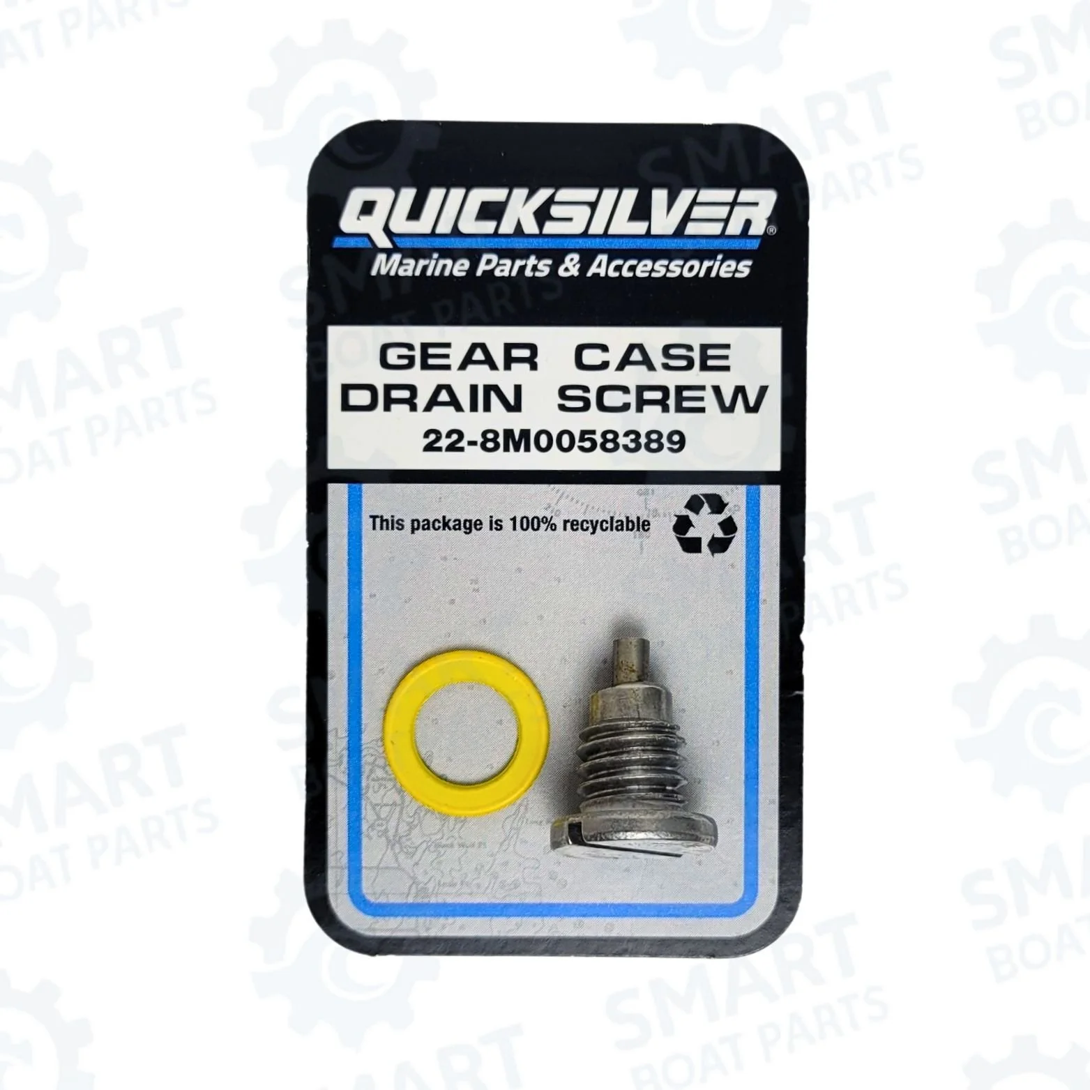 Gearcase Magnetic Drain Screw &  Seal 22-8M0058389 Quicksilver