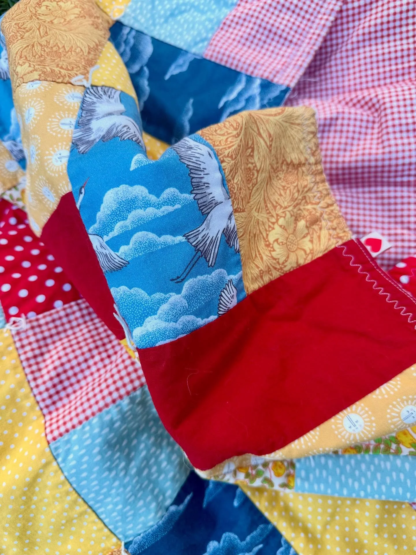 ROMAN 🌞💧❤️ - SOLD

The quilt that started it all. Bright and crisp. Inspired by refreshing sun showers and the geometry of birds in flight. Perfect for chasing rainbows or leisurely dozing in a rocking chair.

35x49&rdquo; Small Quilt

100% Organic