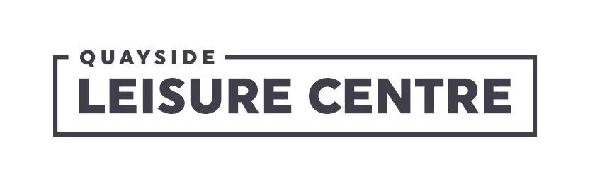 Member of Devon Squash and Racketball. Logo for Quayside Leisure Centre in Kingsbridge