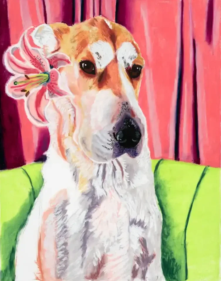 The Lovely Lilly: oil pastel on paper