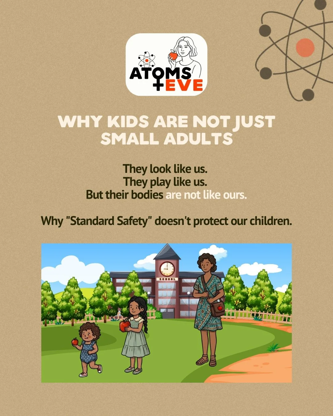 Why "Standard Safety" doesn't protect our children. 🛑

It is a common misconception that kids are just small adults. While they might look like us and play like us, their bodies are fundamentally different. Children are in a state of rapid