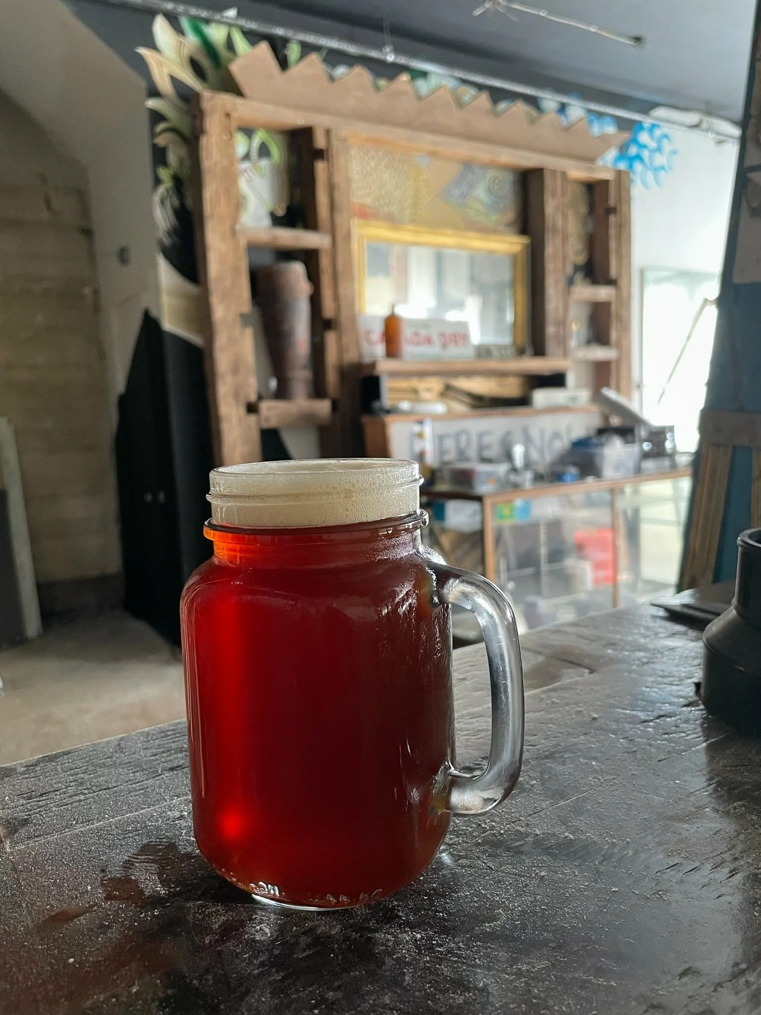 A photo of an American Barleywine in our Gift Shoppe at Here & Now Brewing Company in Honesdale, PA.
