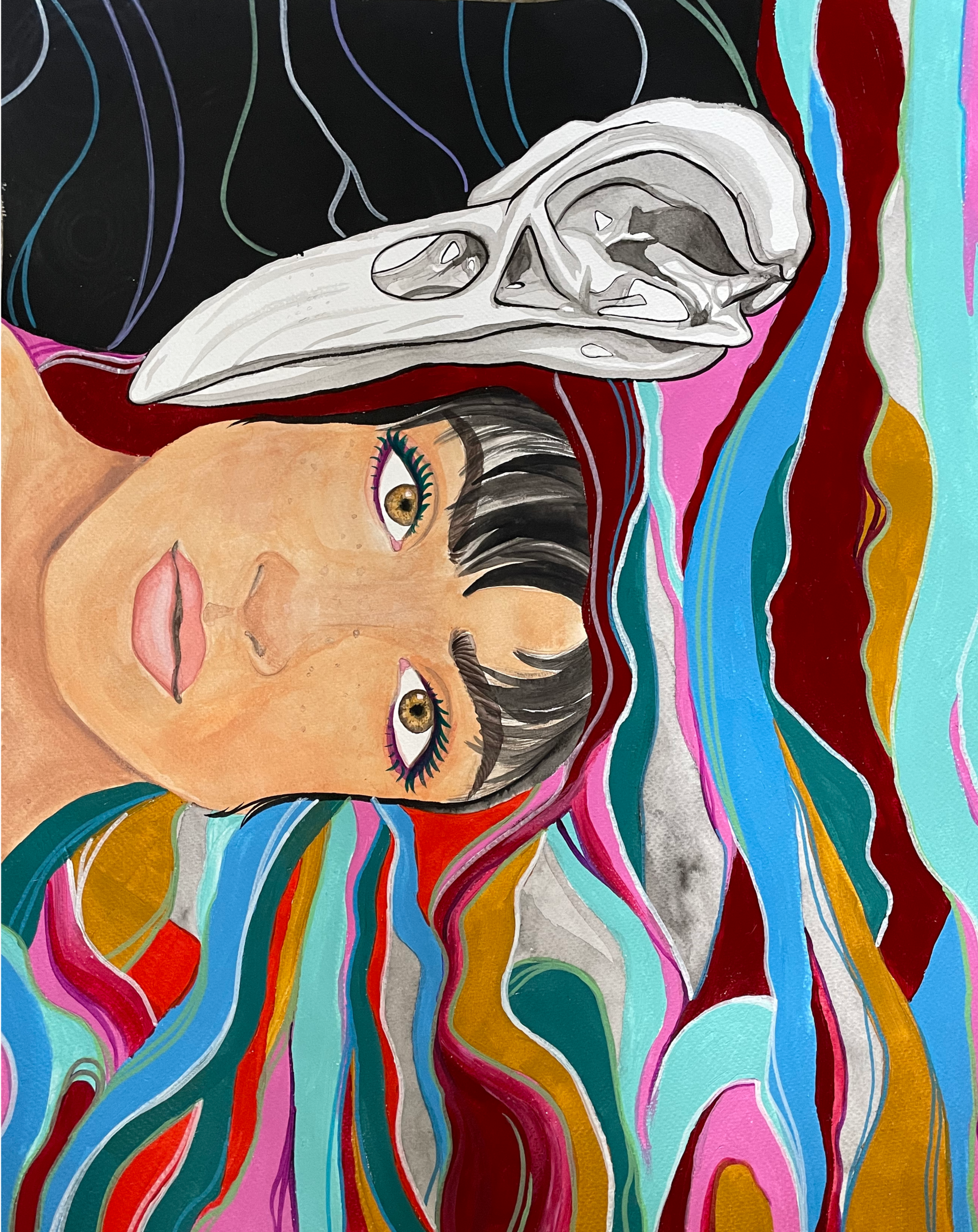 Mixed Media | Watercolor, Ink, Acrylic, Marker