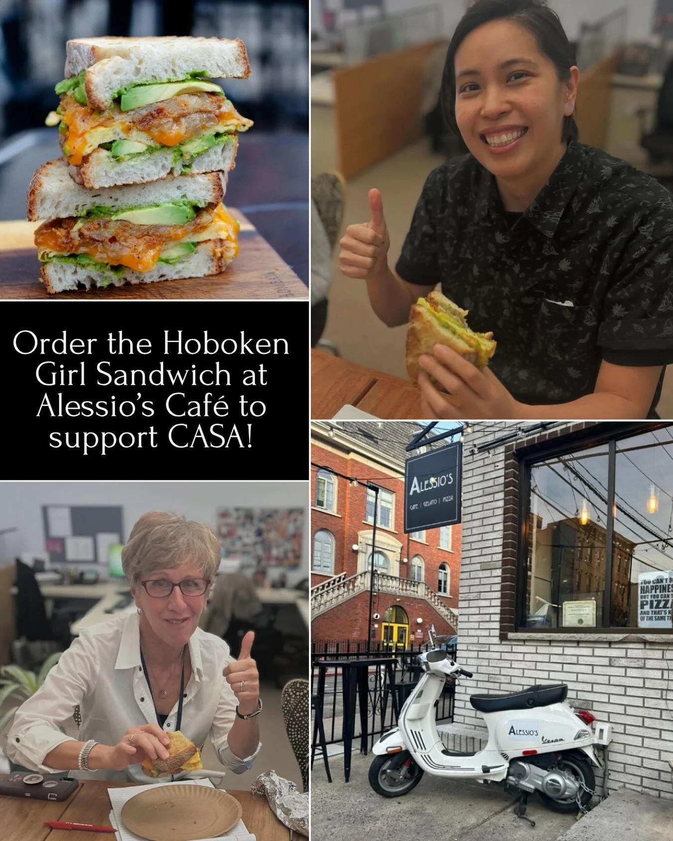 Don&rsquo;t forget to grab the Hoboken Girl Sandwich at Alessio&rsquo;s in Hoboken (539 Park Ave) or in The Heights (99 Franklin St) 🥪 Every bite supports Hudson CASA and the children we serve!💙❤️