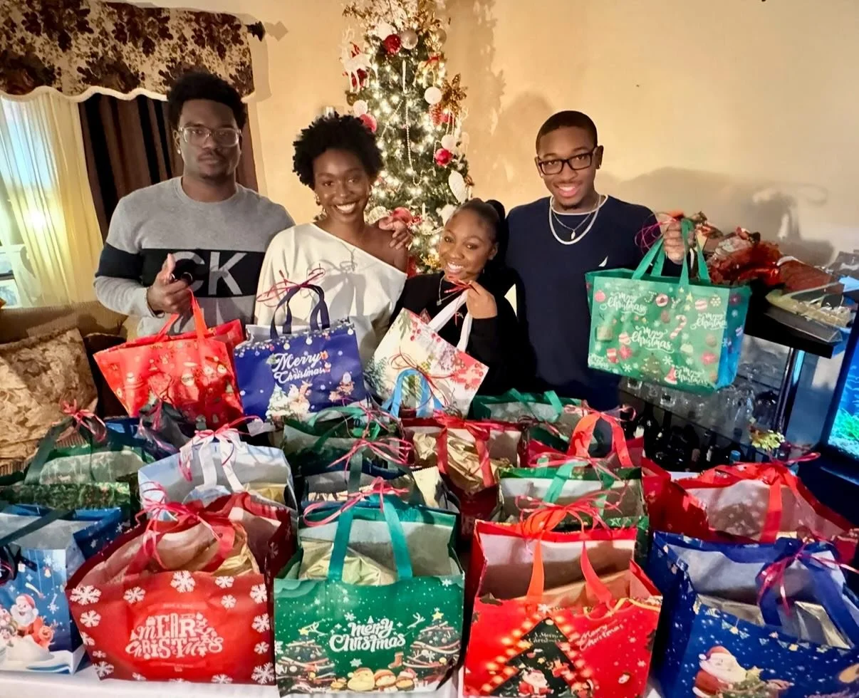 For the past nine years, the Alexander family has generously provided holiday gift bags for our CASA teens. 🎁

Pictured are Ethan Alexander and his cousins J&rsquo;Nae, Ari, and Jordan, who came together during Thanksgiving break to continue this me