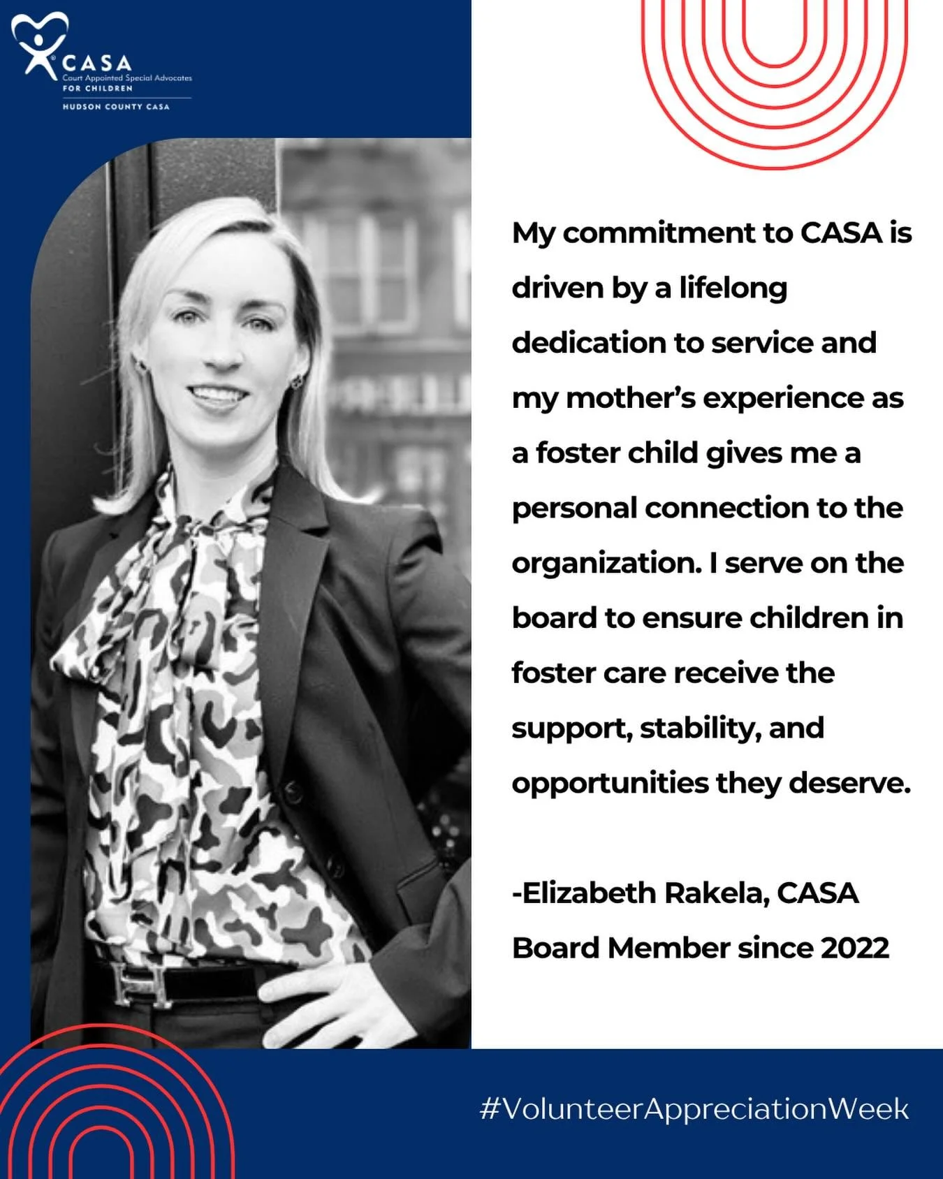 Elizabeth Rakela, CASA Board Member since 2022 💙✨

#VolunteerAppreciationWeek #CASA #AdvocateForChildren #MakeADifference