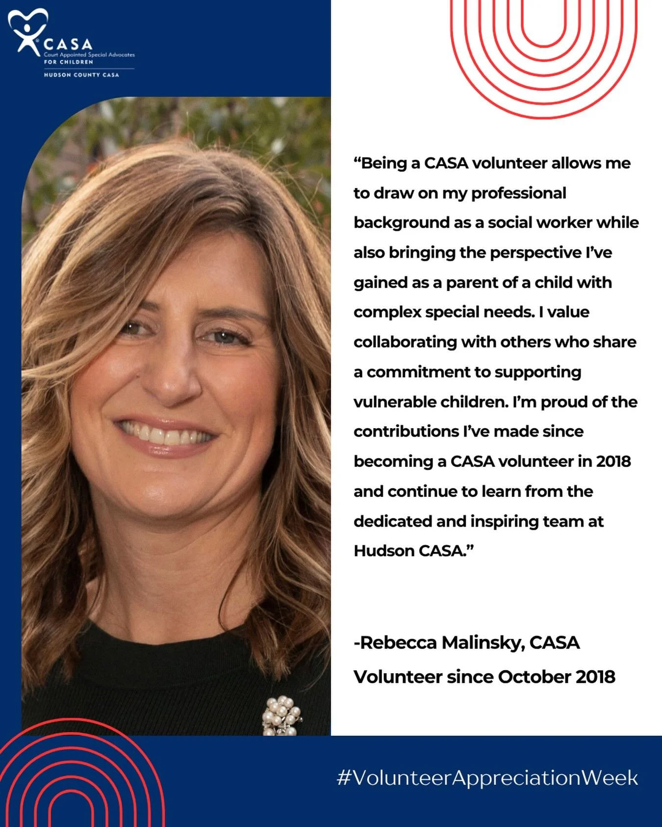 Rebecca Malinksy, CASA Volunteer since October2018💙✨

#VolunteerAppreciationWeek #CASA #AdvocateForChildren