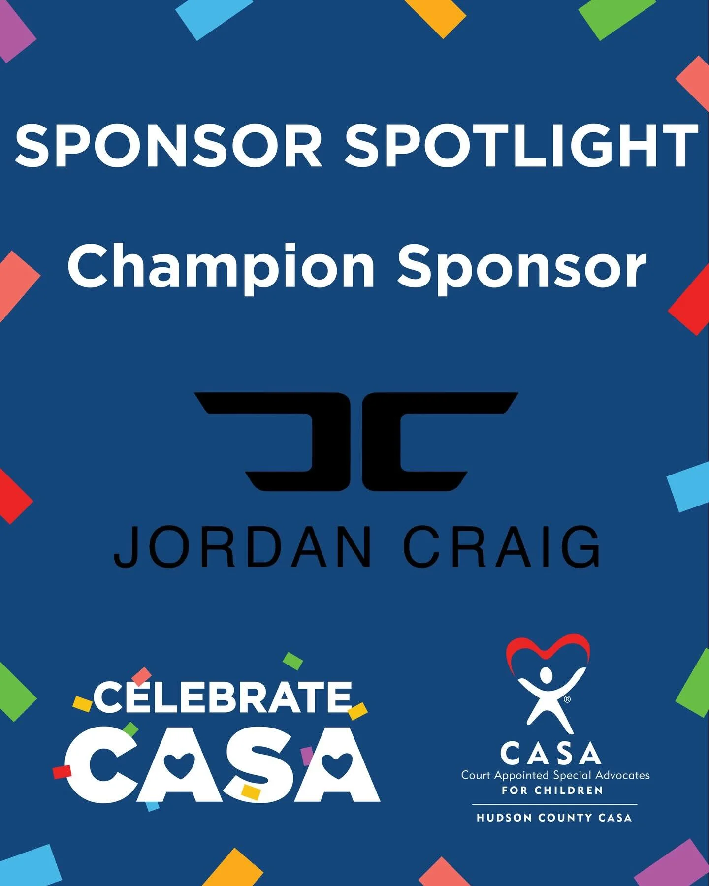 Grateful to recognize our Champion Sponsor, Jordan Craig! 🌟

Your support directly helps children in foster care across Hudson County 💙 Thank you for standing with us and making a meaningful difference!

#CelebrateCASA #SponsorSpotlight #ChampionSp