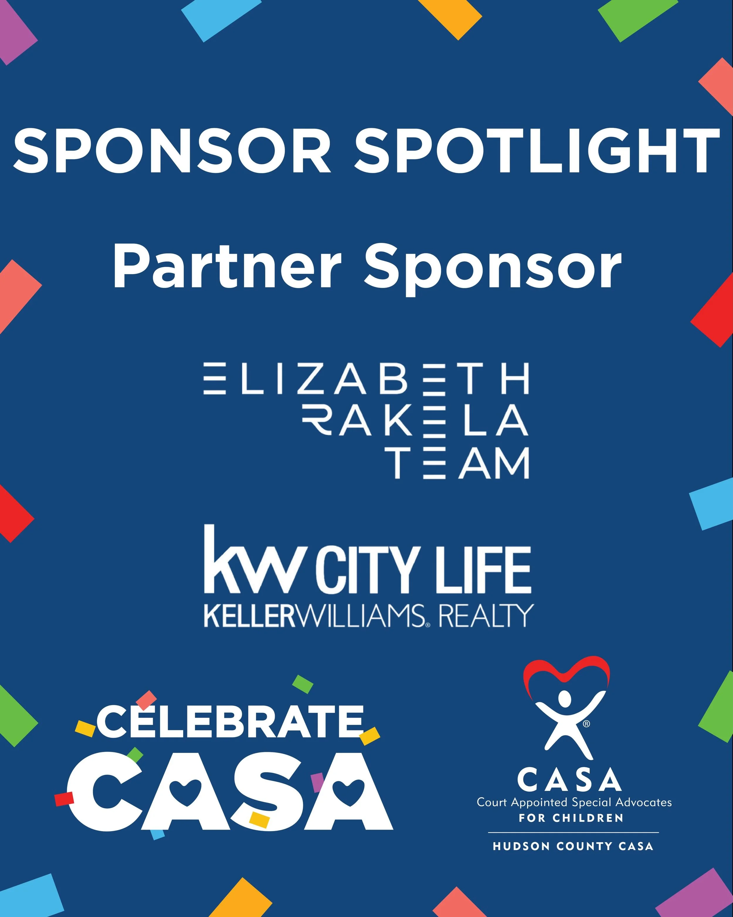 A special thank you to our Partner Sponsor, The Elizabeth Rakela Team at KW City Life Keller Williams Realty! 💙

Your support helps make a lasting impact in the lives of children in foster care throughout Hudson County. ❤️

#CelebrateCASA #SponsorSp