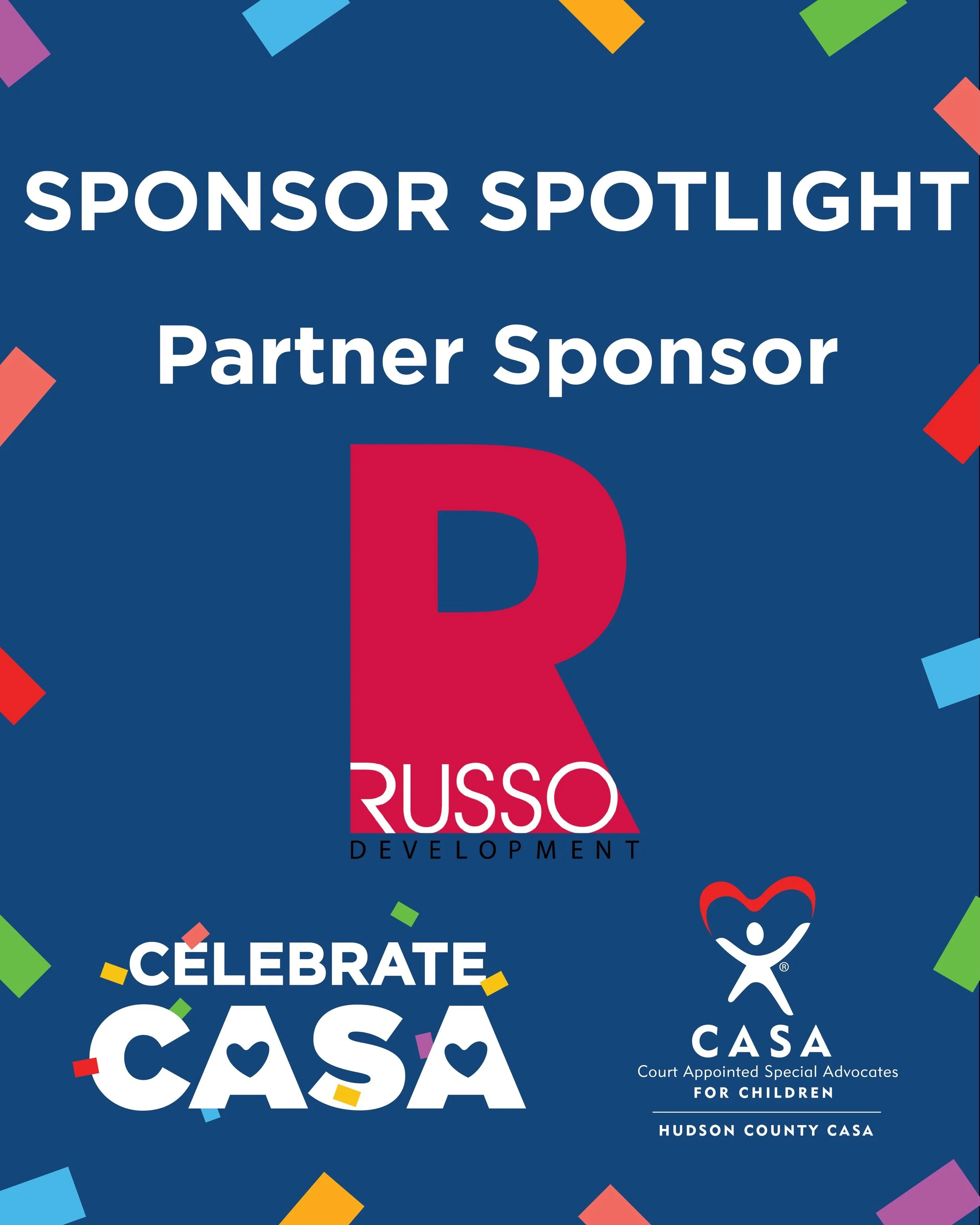 A special thank you to our Partner Sponsor, Russo Development! 💙

Your support helps Hudson County CASA continue advocating for children in foster care and making a lasting impact in their lives. ❤️

#CelebrateCASA #SponsorSpotlight
