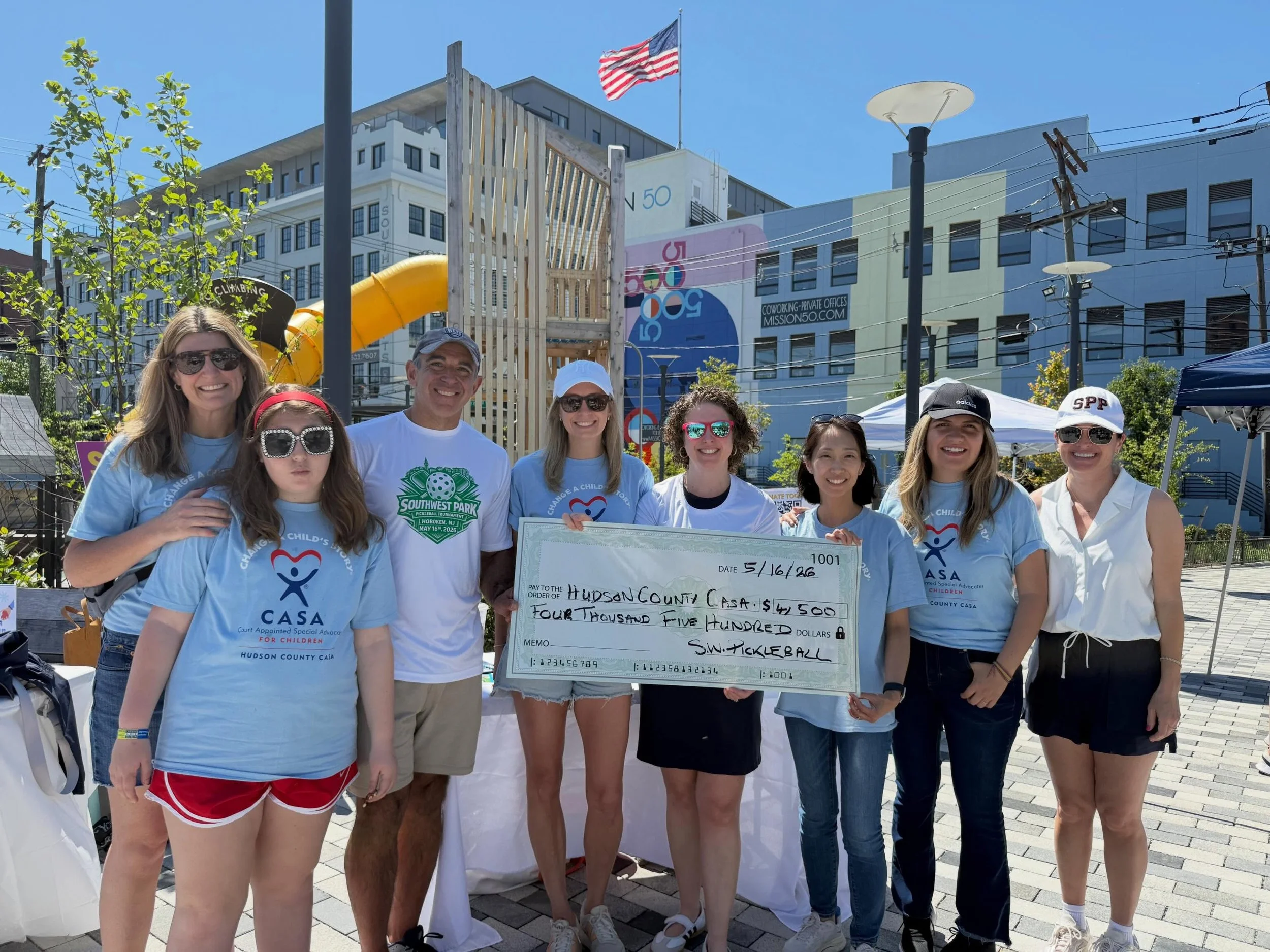 Thank you to Southwest Hoboken Pickleball for hosting a fundraising tournament on May 16 in support of Hudson County CASA and Community Lifestyle! 💙❤️

Thanks to the generosity of sponsors, players, and volunteers, this fun-filled event raised an in