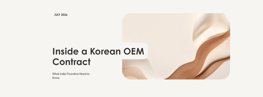 Inside a Korean OEM Contract: What Indie Founders Sign in 2026