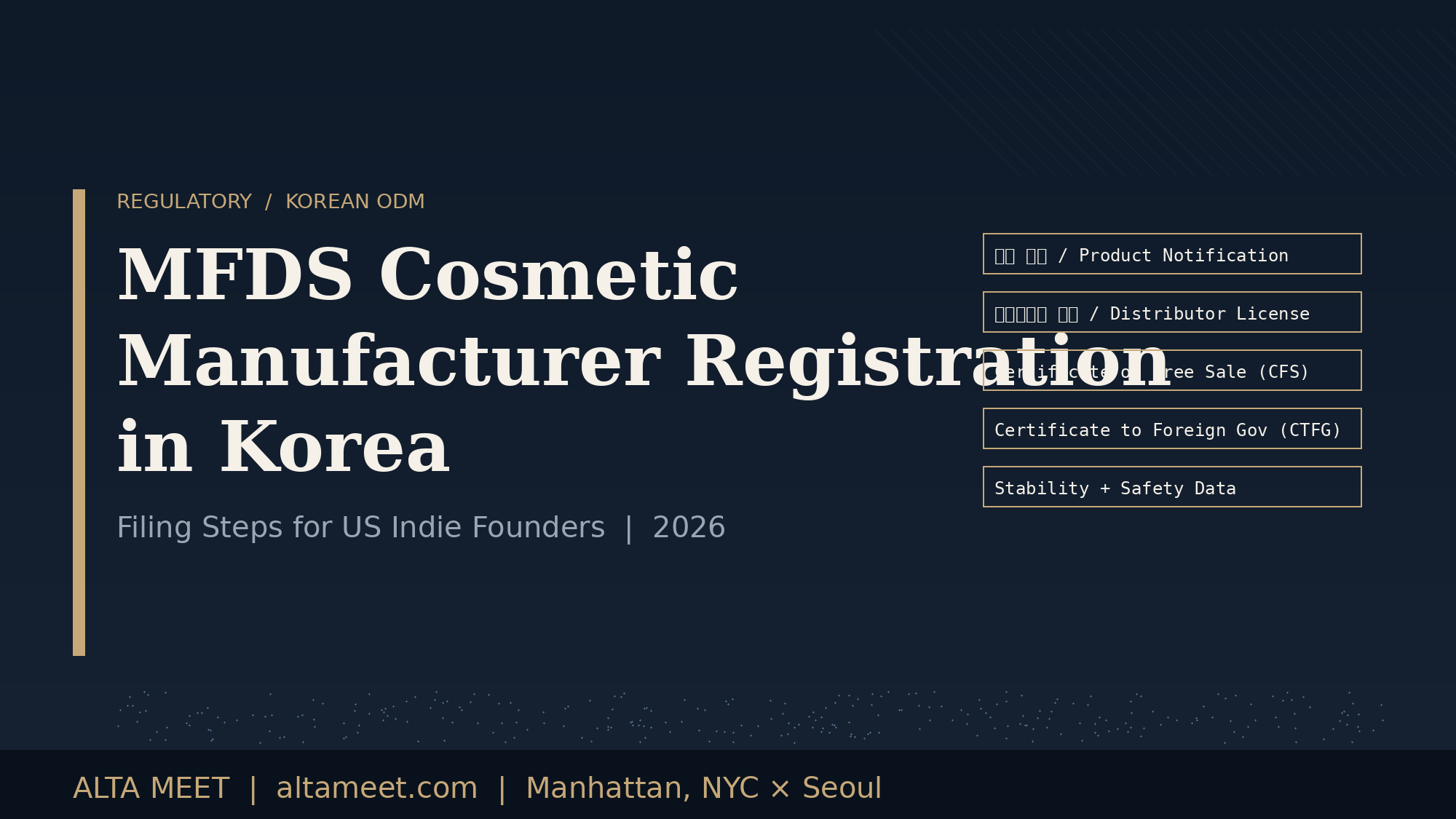 MFDS Cosmetic Manufacturer Registration in Korea: Filing Steps for US Indie Founders (2026)