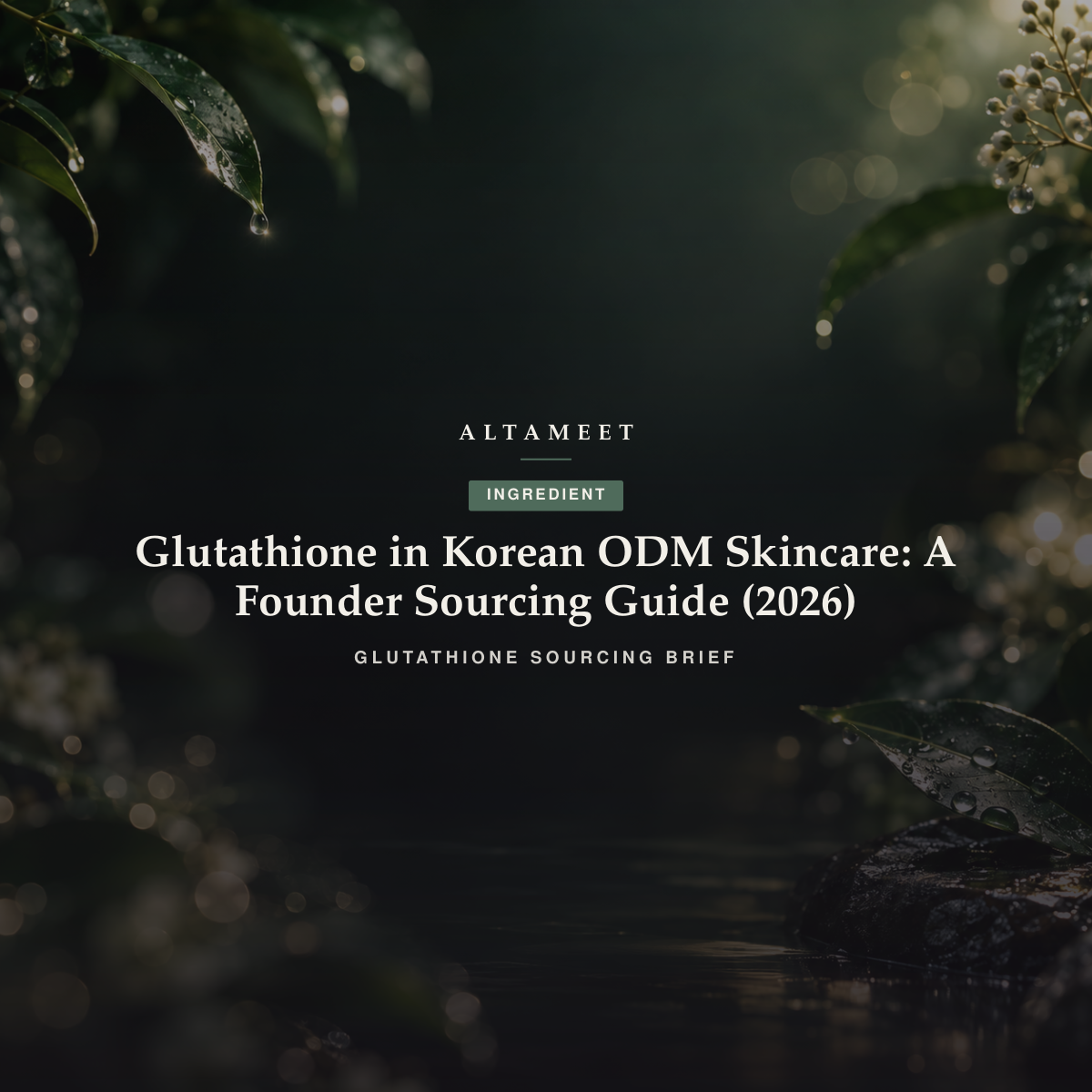 Glutathione in Korean ODM Skincare: A Founder Sourcing Guide (2026)