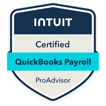Intuit Certified QuickBooks Payroll ProAdvisor badge.