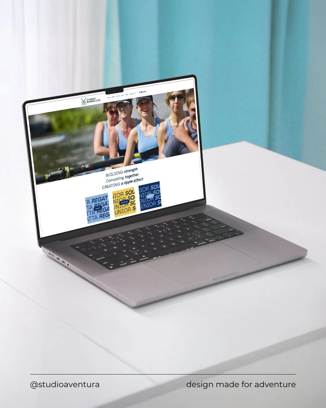 A new website project in my portfolio for St Neots Rowing Club 🚣&zwj;♂️ bringing a contemporary feel to this well-established community club.

The inspiration behind my design was the ripple effect of rowing on water and the amazing impact it has on