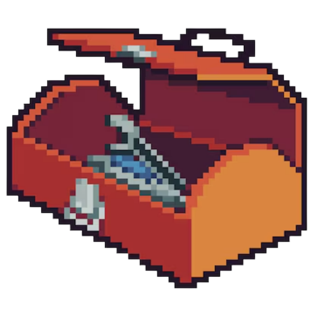 Pixel art image of a toolbox with a wrench inside.
