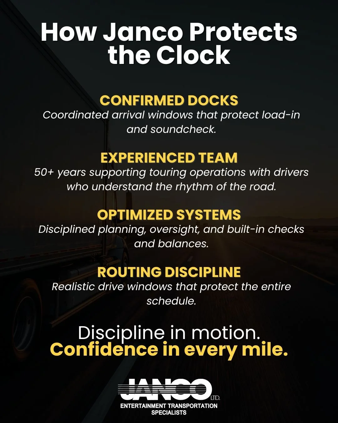 janco concerting touring logistics