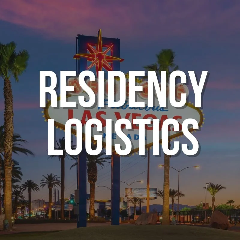 Residency logistics support for long-term live productions and venue-based shows