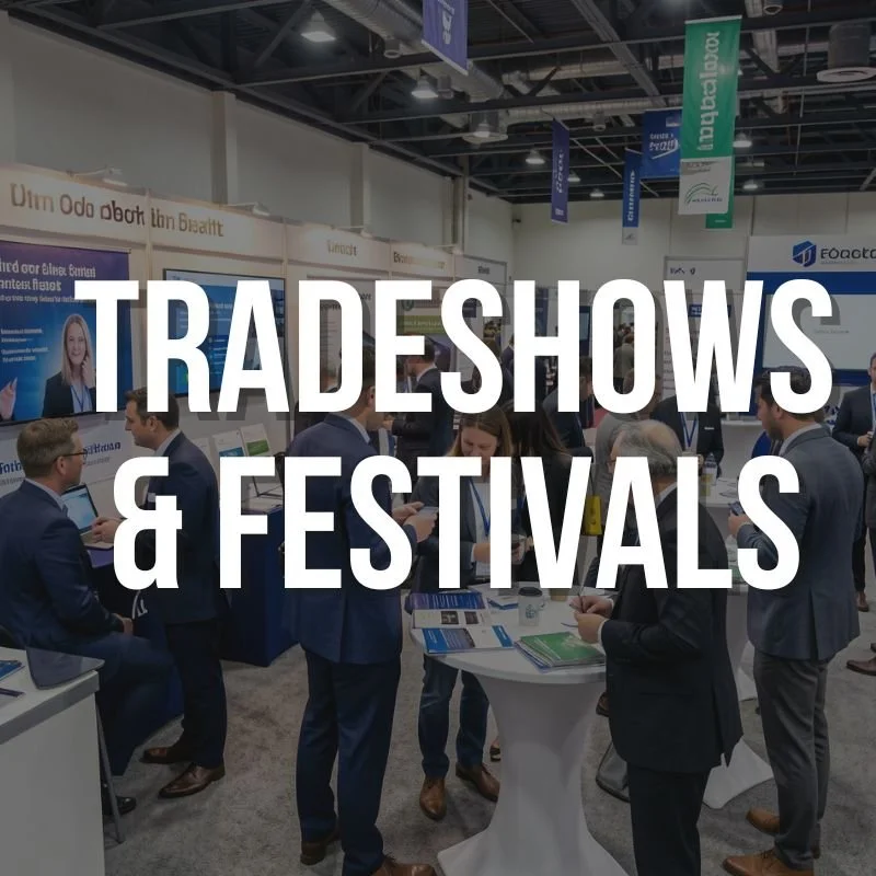 Tradeshow and festival logistics for large-scale live events and exhibitions