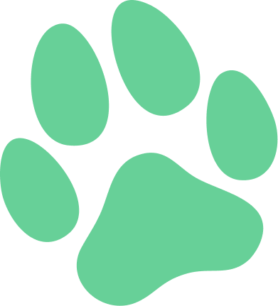 Green paw print icon