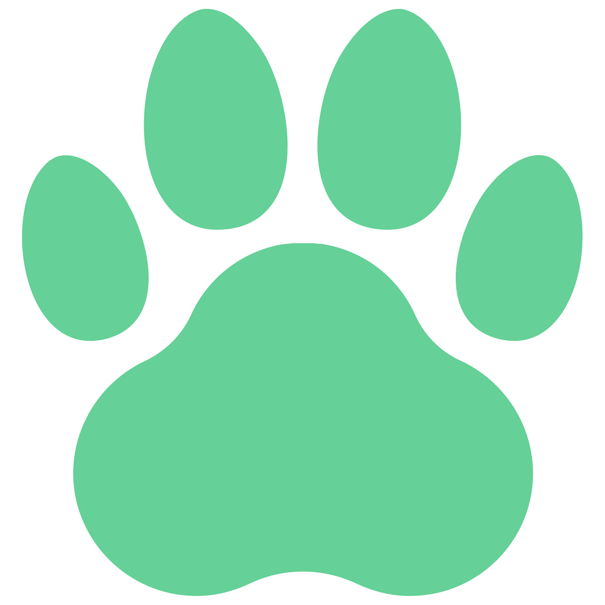 Green paw print icon.