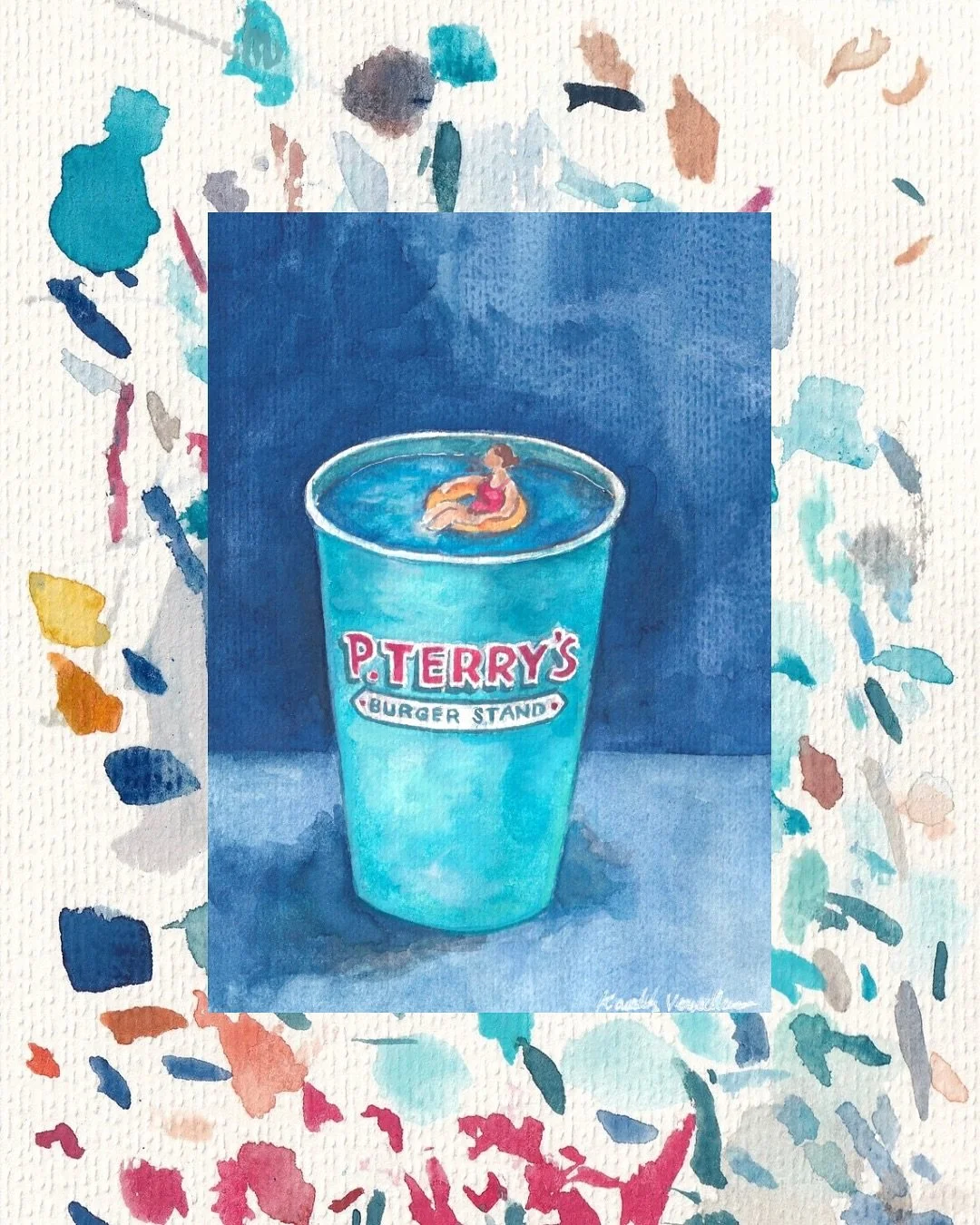 &ldquo;p terrys&rdquo; original painting 
watercolor on paper 
5x7
SOLD 

@p_terrys #pterrys #pterrysburgerstand #pterrysaustin #austintexasartist #picassoofthesouth #foodart #atx #watercolorart
