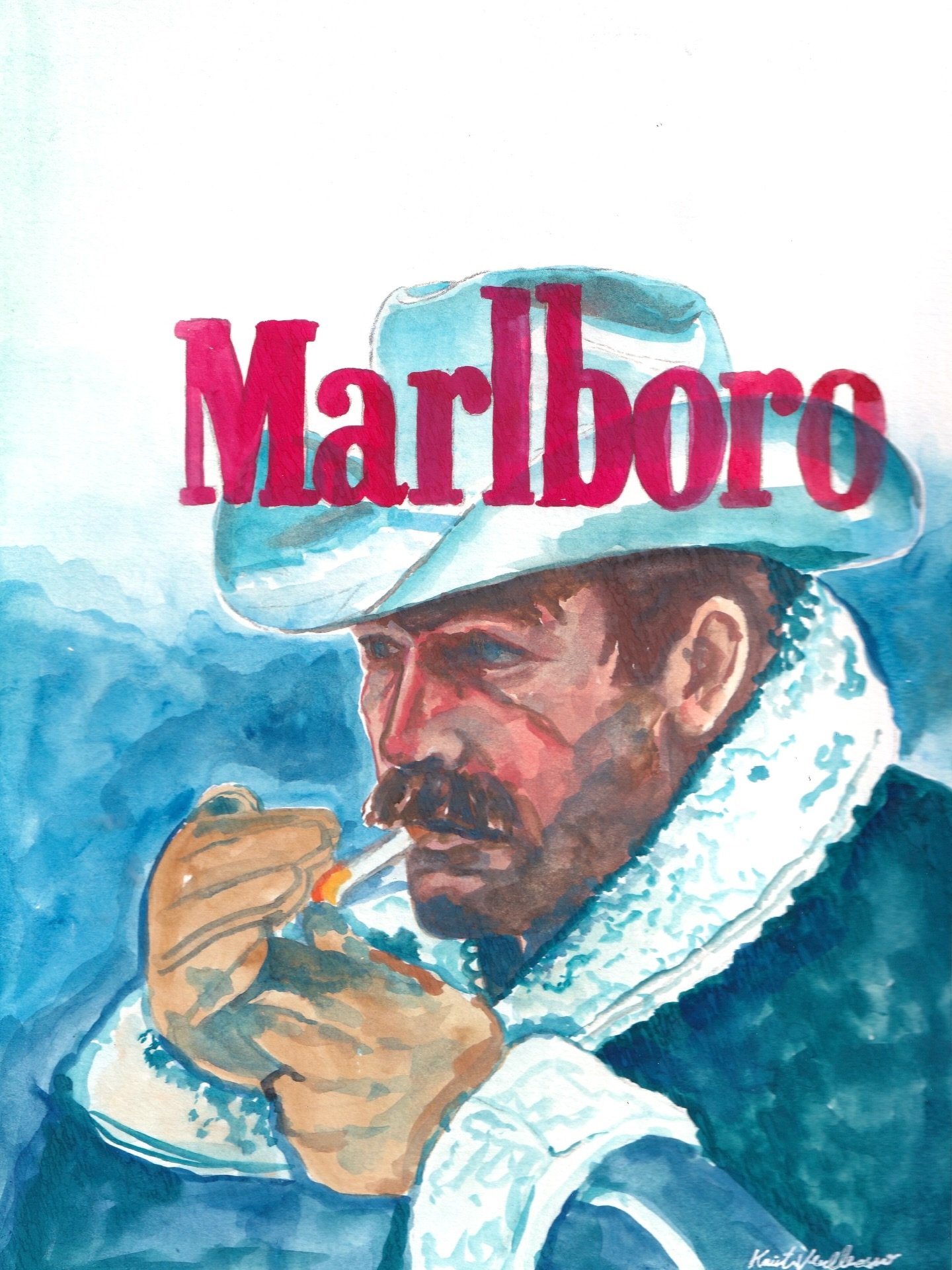 SOLD
&ldquo;marlboro man&rdquo;
watercolor on paper 

@picassoofthesouth #picassoofthesouth #austintexasartist