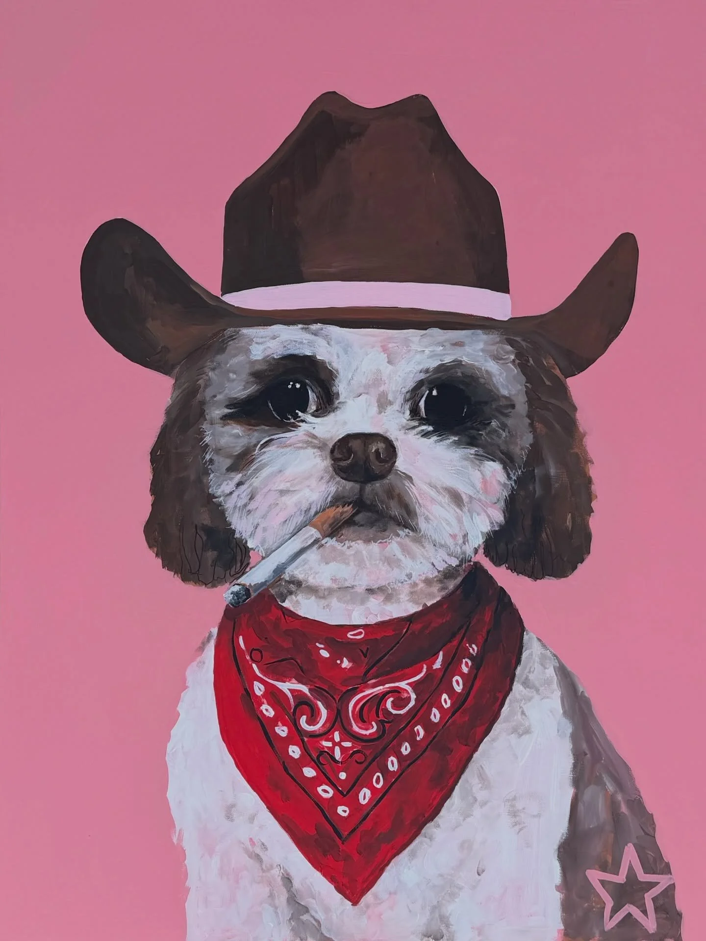 SOLD
&ldquo;cowboy&rdquo; original painting 
acrylic on canvas 
30x40 
#picassoofthesouth