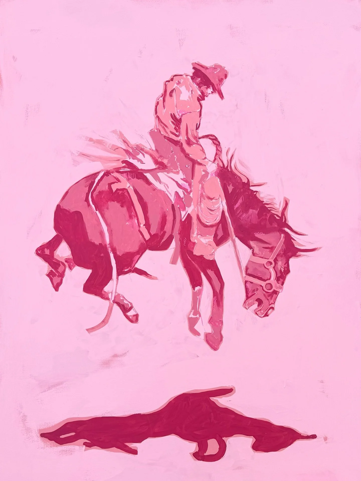 SOLD
&ldquo;PINK BRONC&rdquo; original painting 
acrylic on canvas 
3&rsquo;x4&rsquo; 

big thanks to the girls at @frauleinboots for displaying this painting at their booth at round top this year! 💓

#picassoofthesouth# #austintexasartist #roundtop