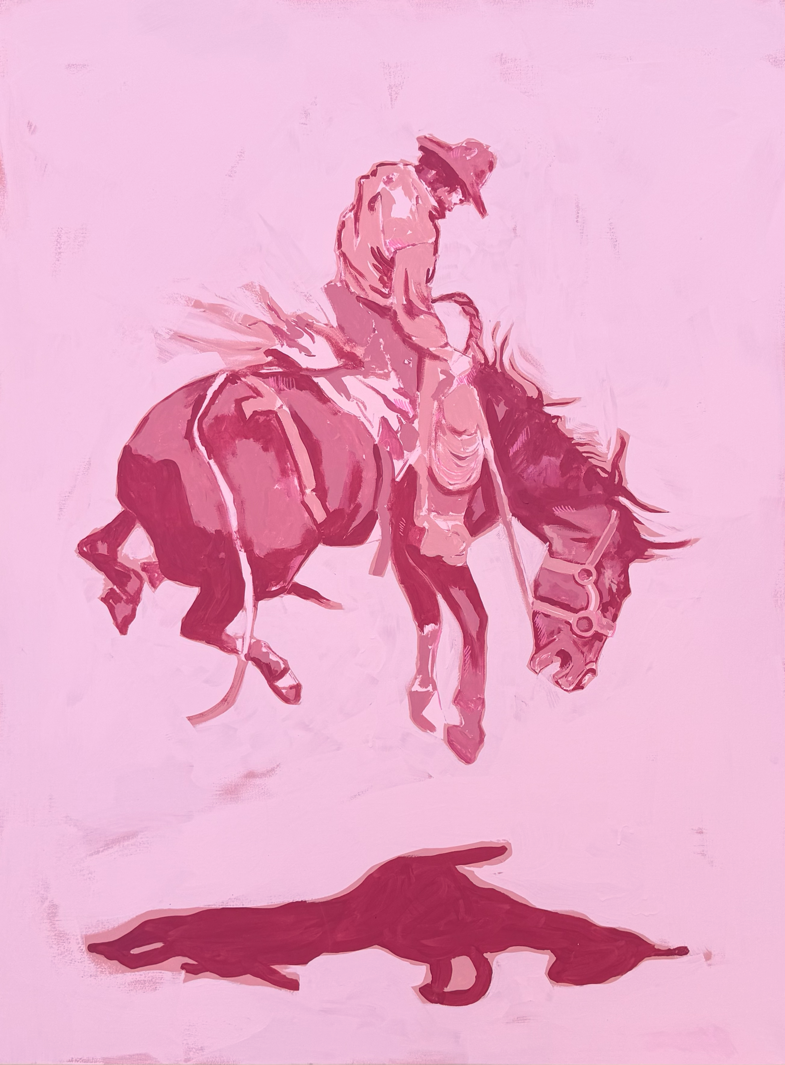 "PINK BRONC" ORIGINAL PAINTING