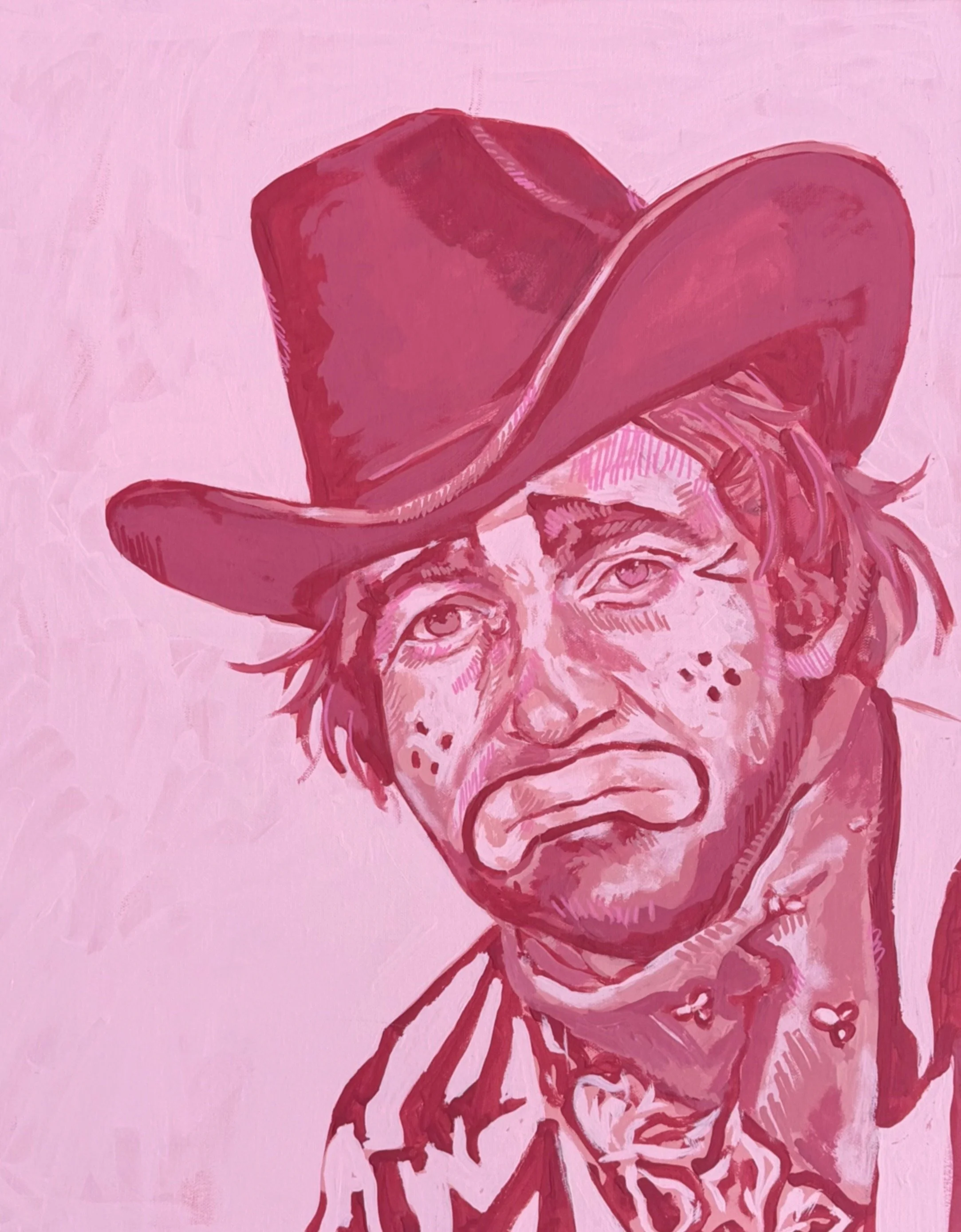 "RODEO CLOWN" ORIGINAL PAINTING