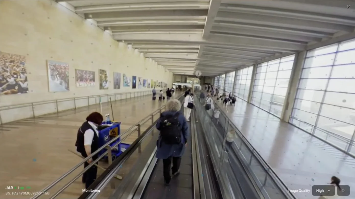 A 360 Degree video of Ben gurion airport entering Israel