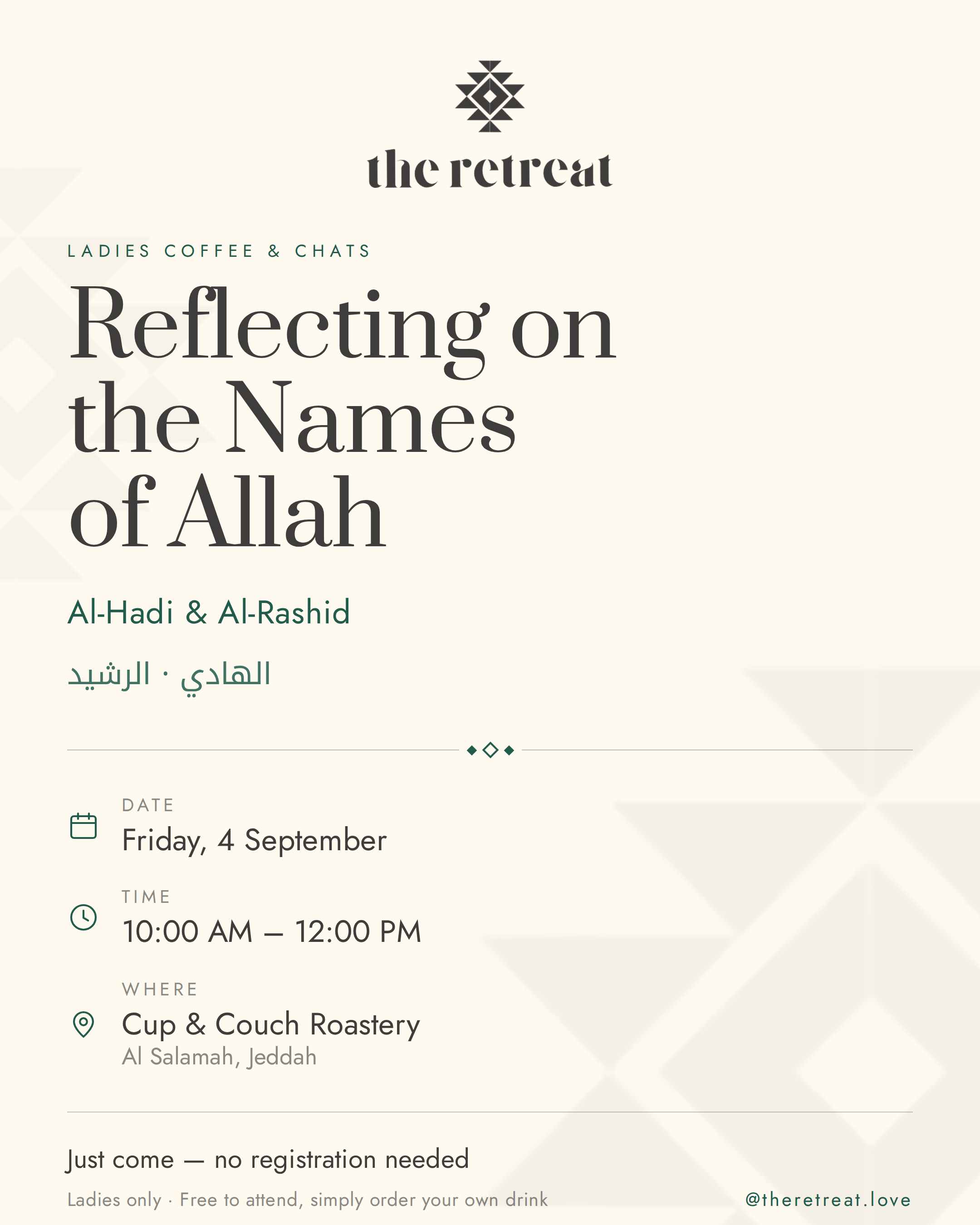 Ladies Coffee &amp; Chats: Al-Hadi &amp; Al-Rashid
