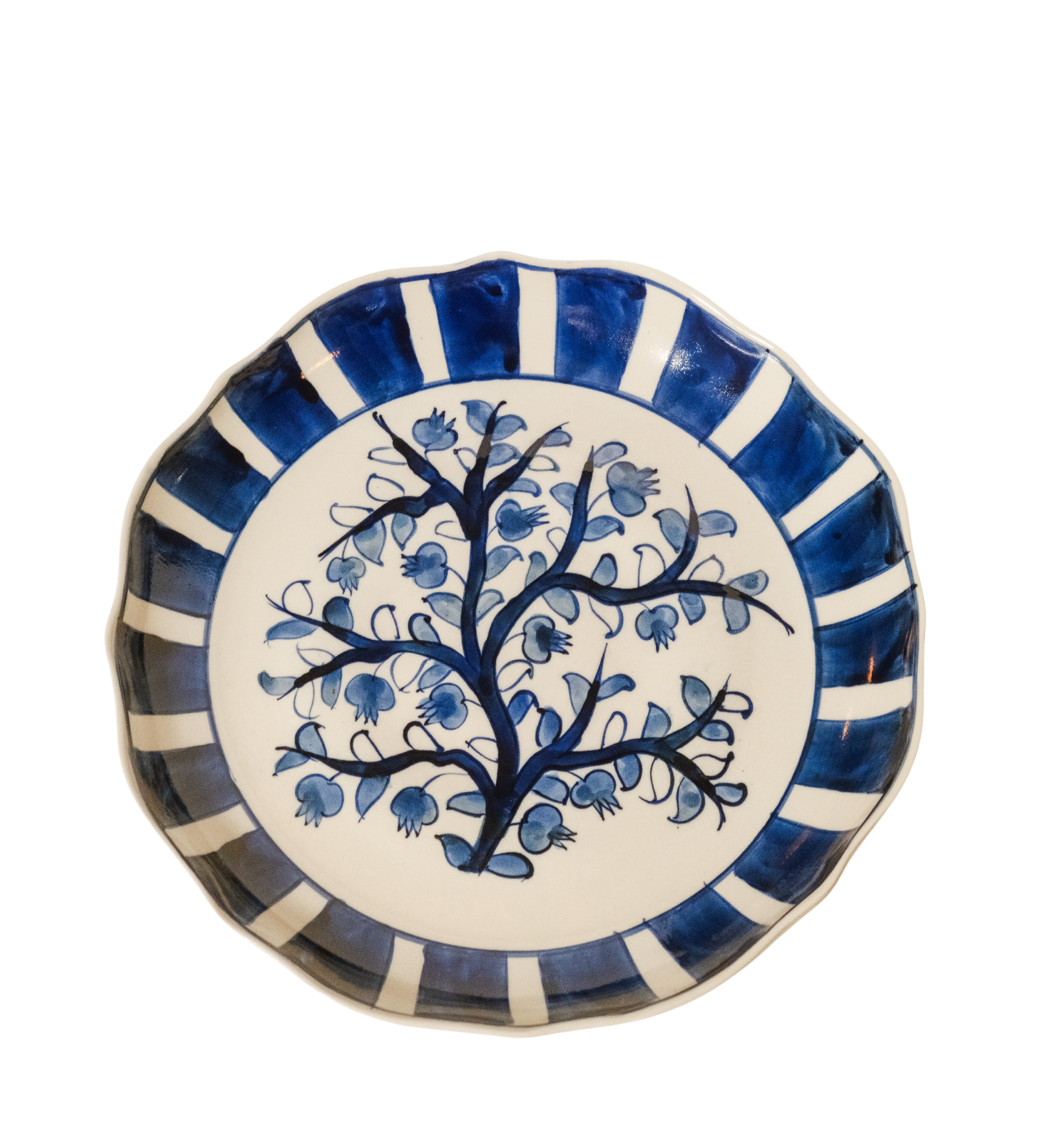 Anaar Hand-Painted Dinner Plate — Blue