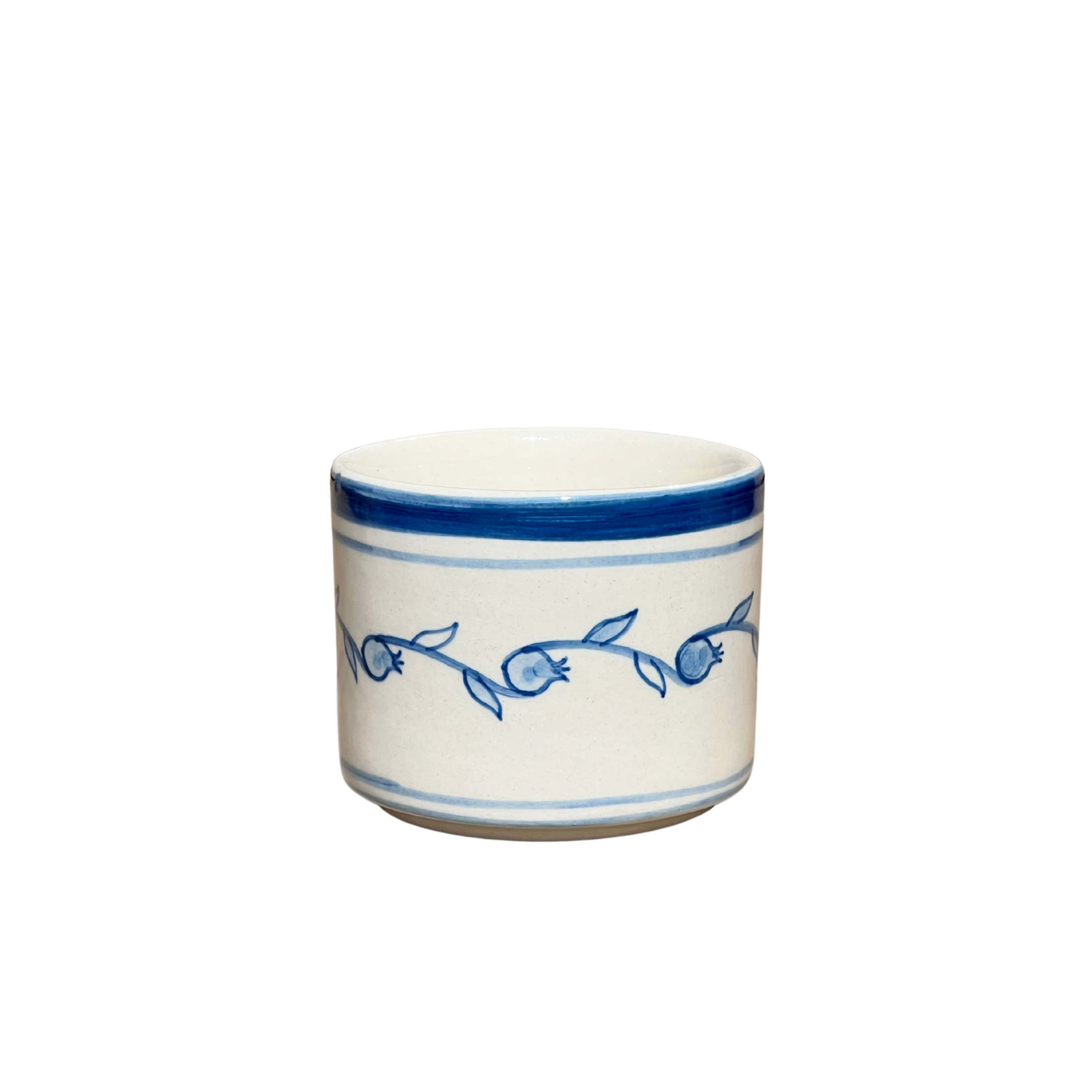 Anaar Hand-Painted Cappuccino Cup — Blue
