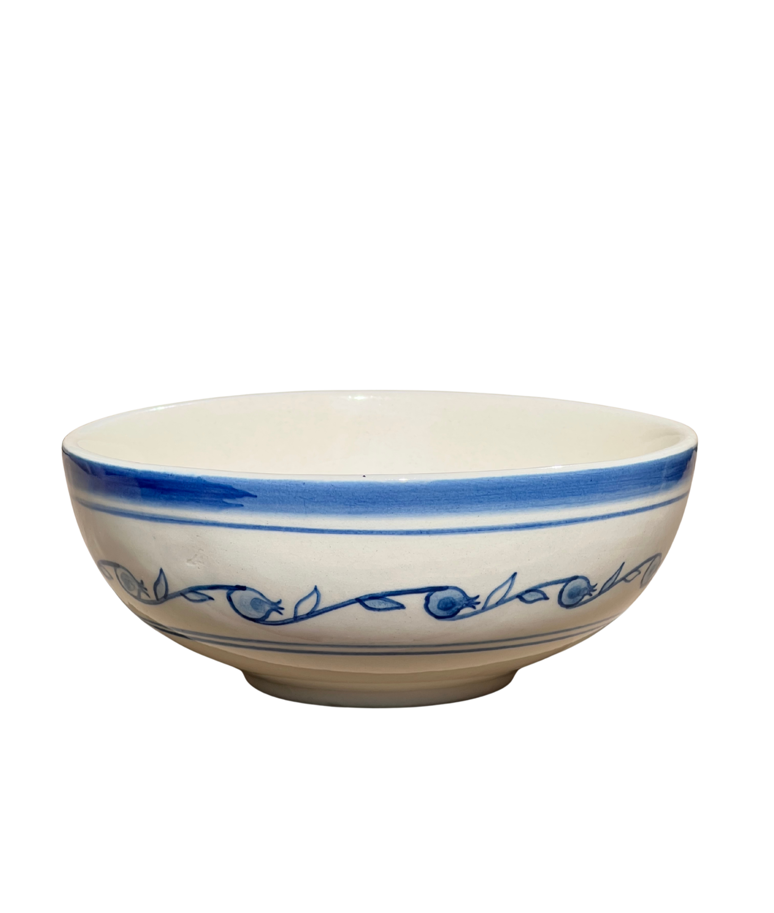 Anaar Hand-Painted Breakfast Bowl — Blue