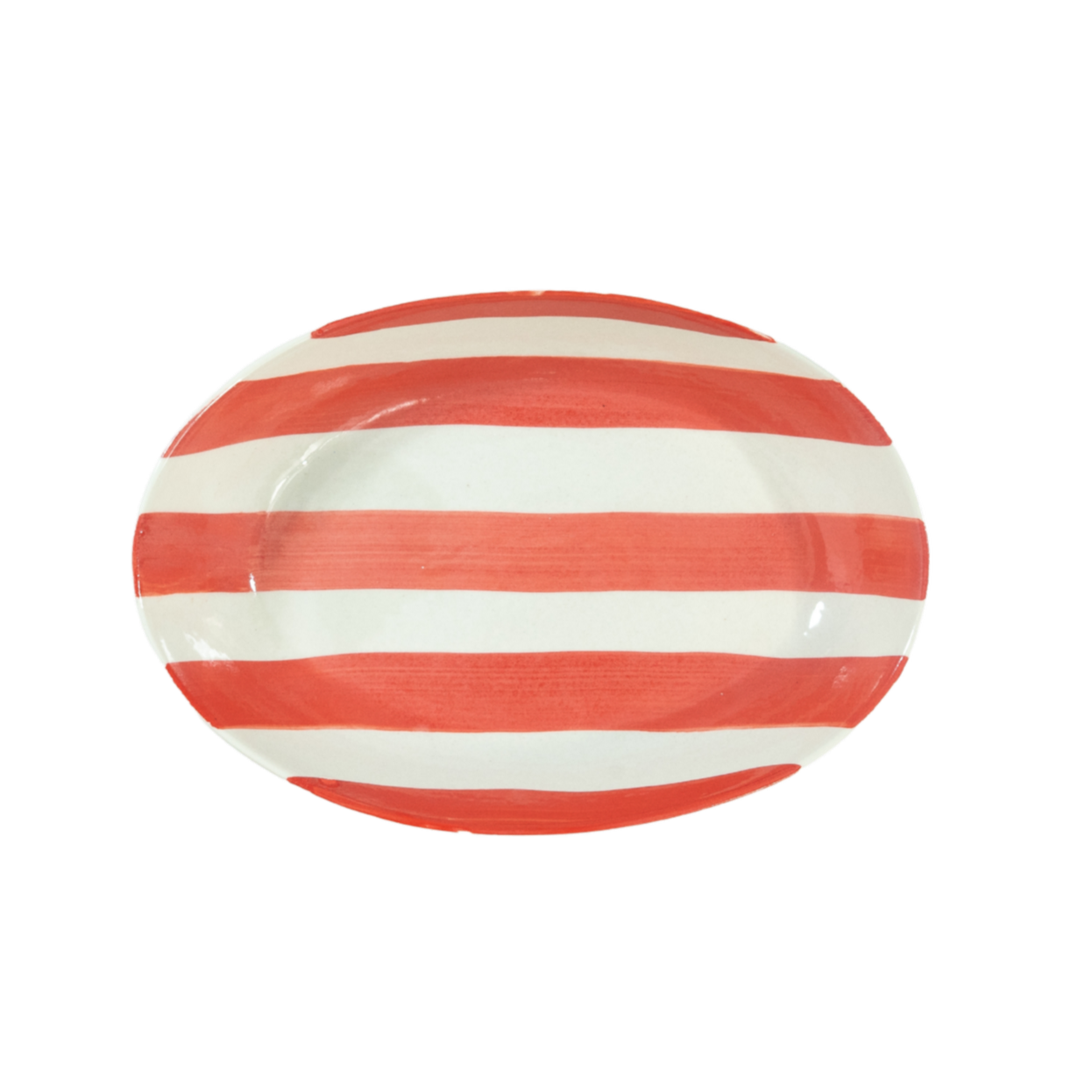 Rilli Hand-Painted Serving Platter — Red