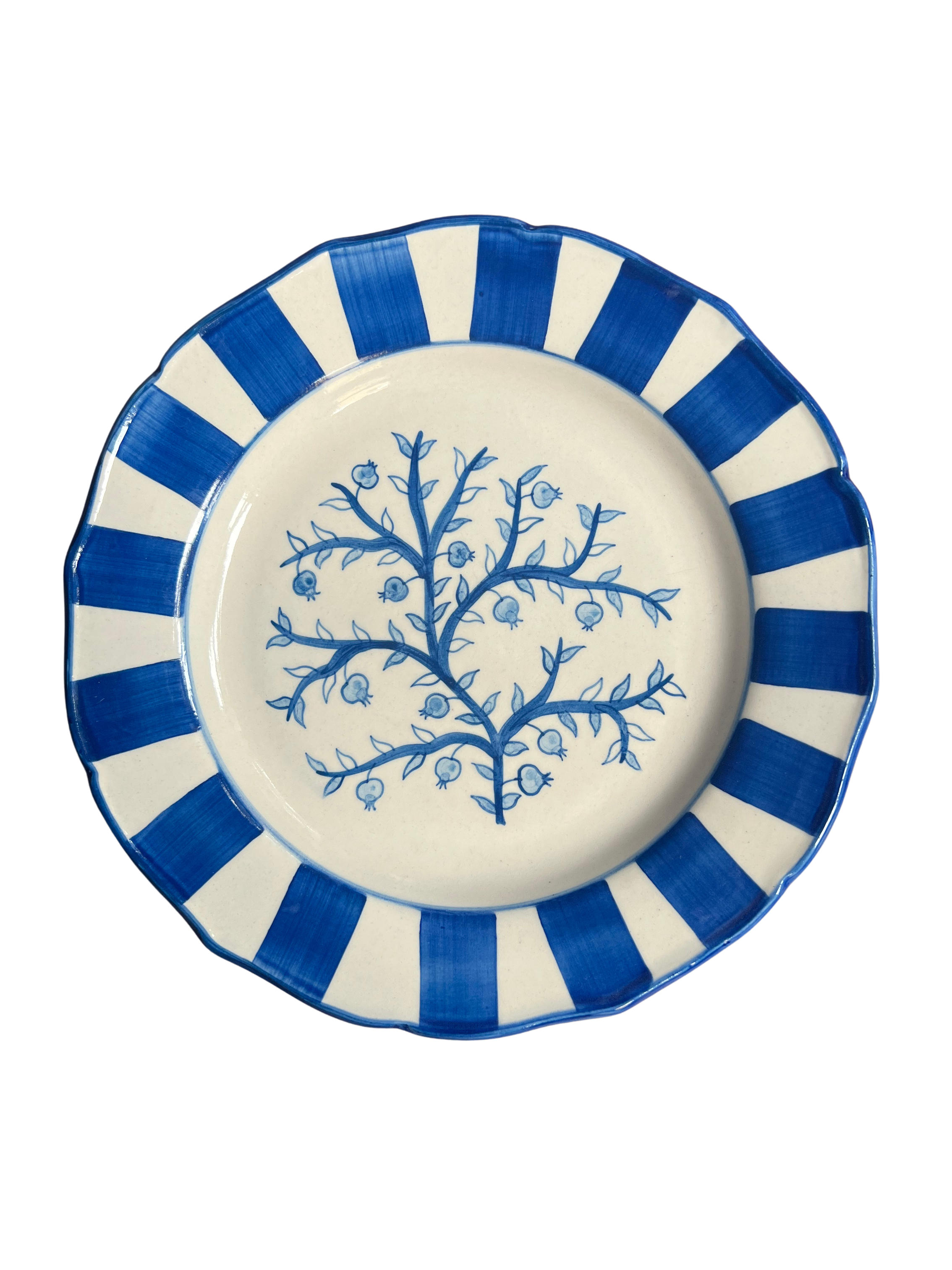 Anaar Hand-Painted Dinner Plate — Blue