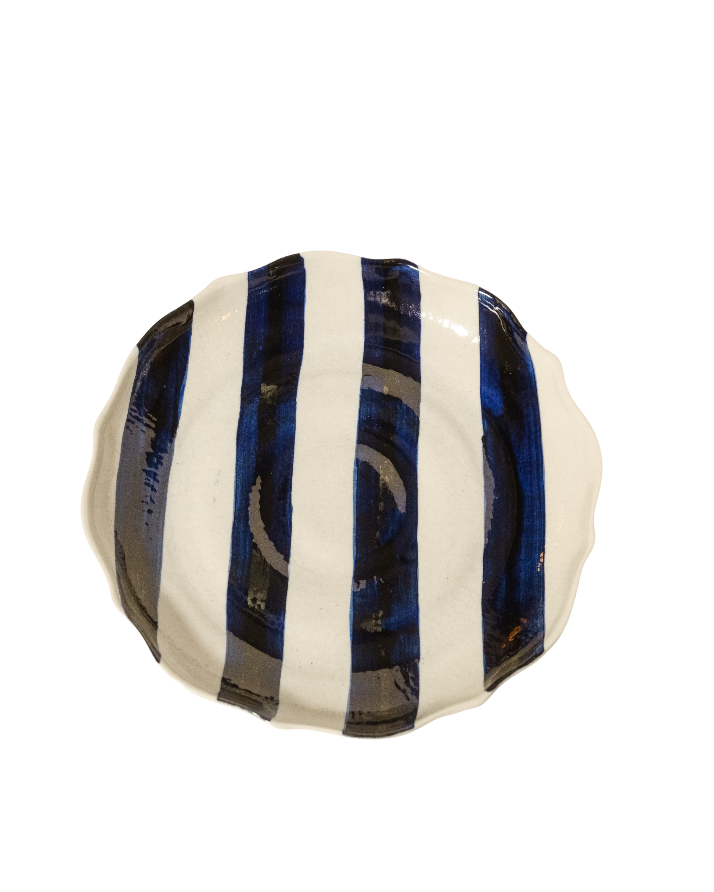 Rilli Hand-Painted Dinner Plate — Blue