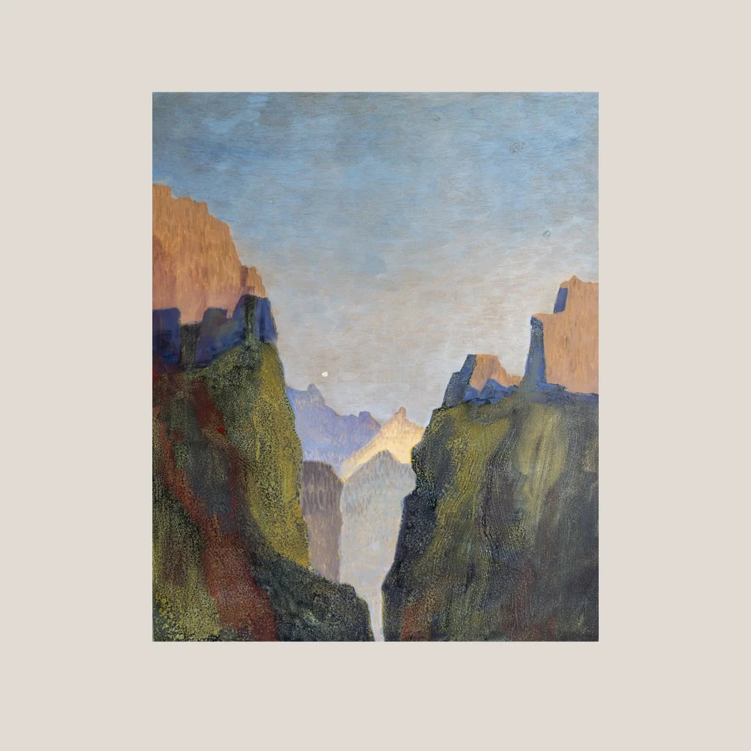 Serene Canyon Landscape Oil Painting by Mark McLoughlin