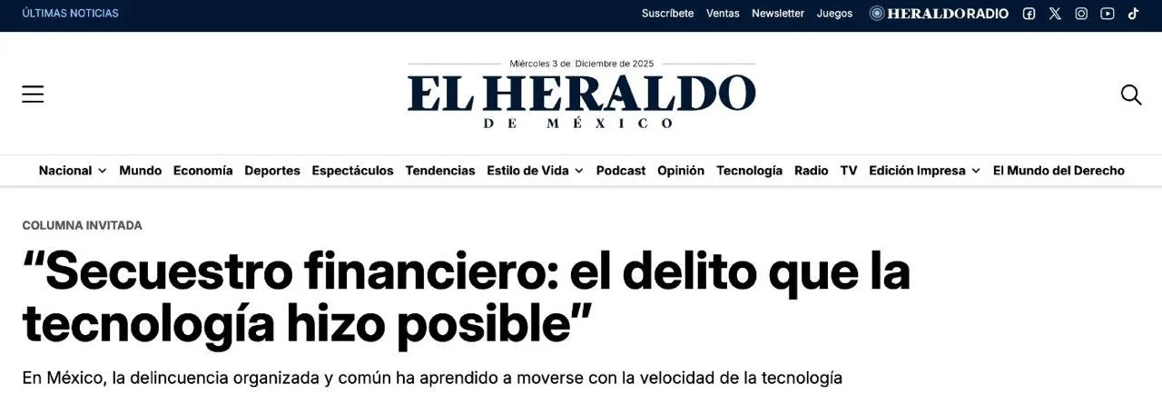 “Secuestro financiero: el delito que la tecnología hizo posible”