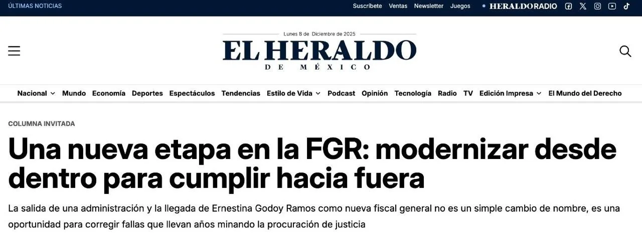 Una nueva etapa en la FGR: modernizar desde dentro para cumplir hacia fuera