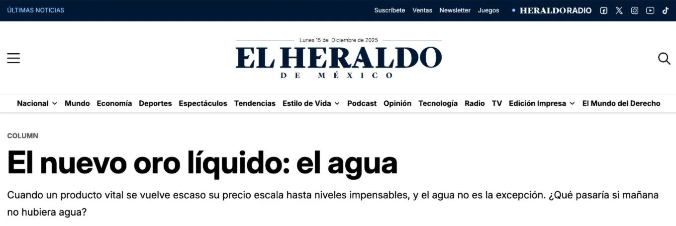 El nuevo oro líquido: el agua